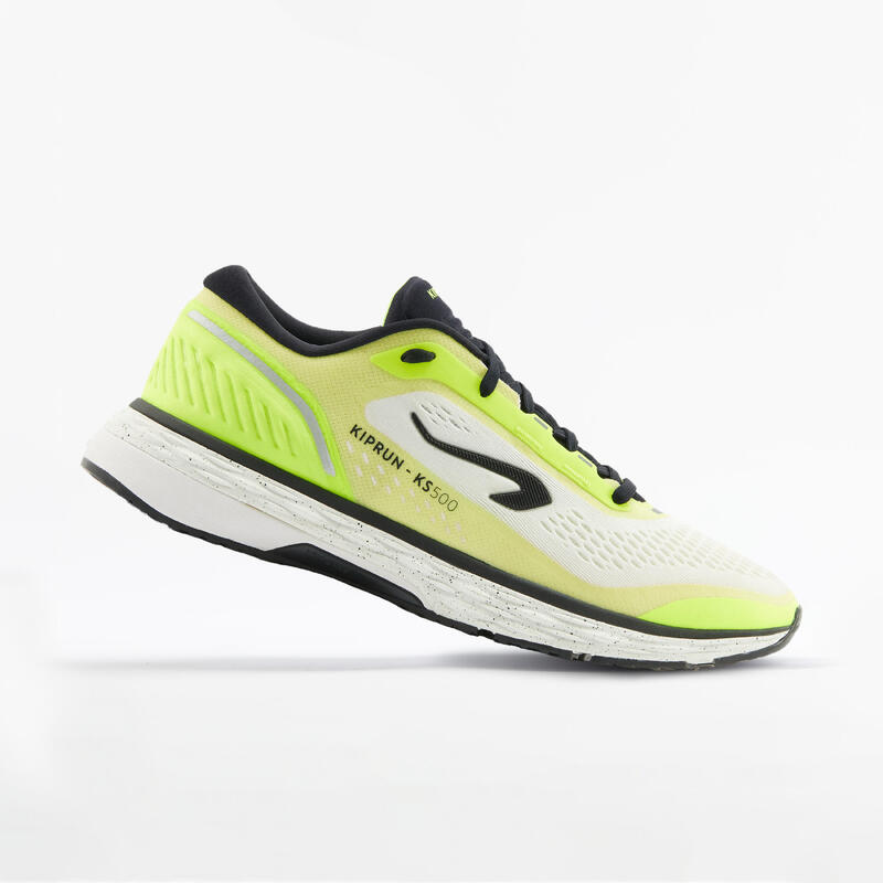 CHAUSSURES DE RUNNING HOMME KIPRUN KS500 BEIGE JAUNE EDITION LIMITEE