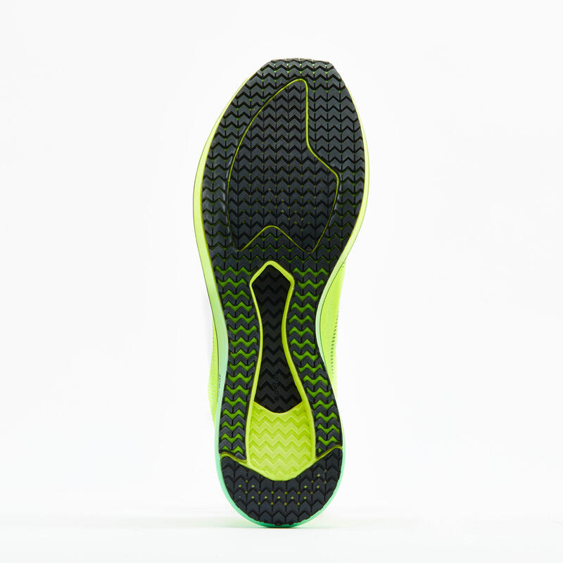 Zapatillas running Hombre - KIPRUN KD800 verde amarillo