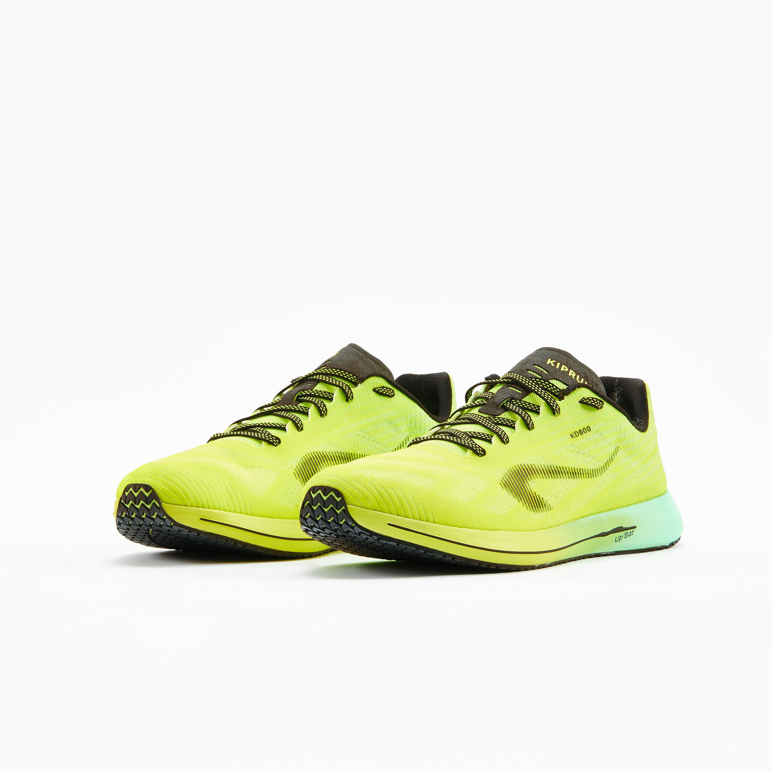 Men's running shoes - KIPRUN KD800 - green yellow 2/8