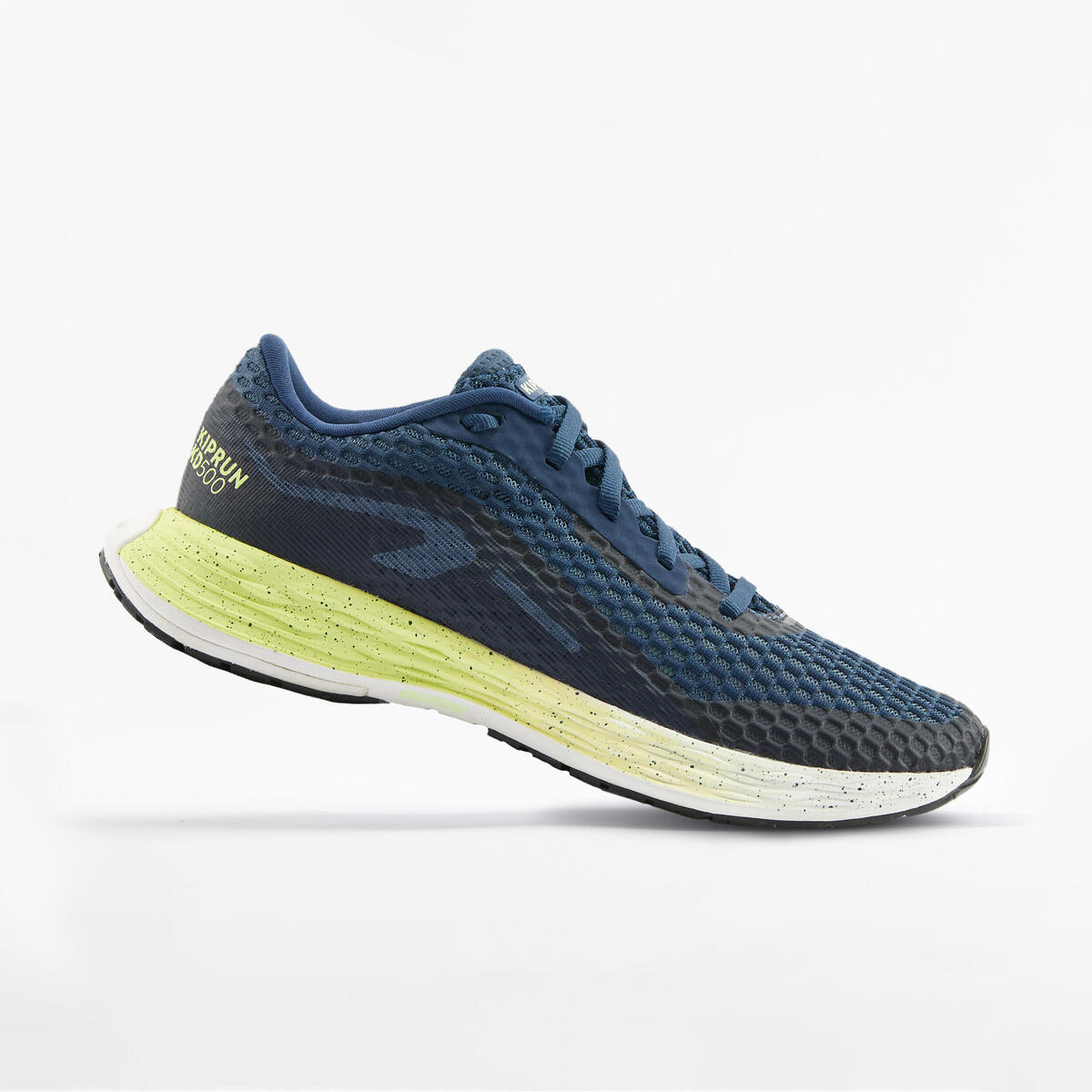 CHAUSSURES DE RUNNING FEMME  KIPRUN KD500 BLEU JAUNE