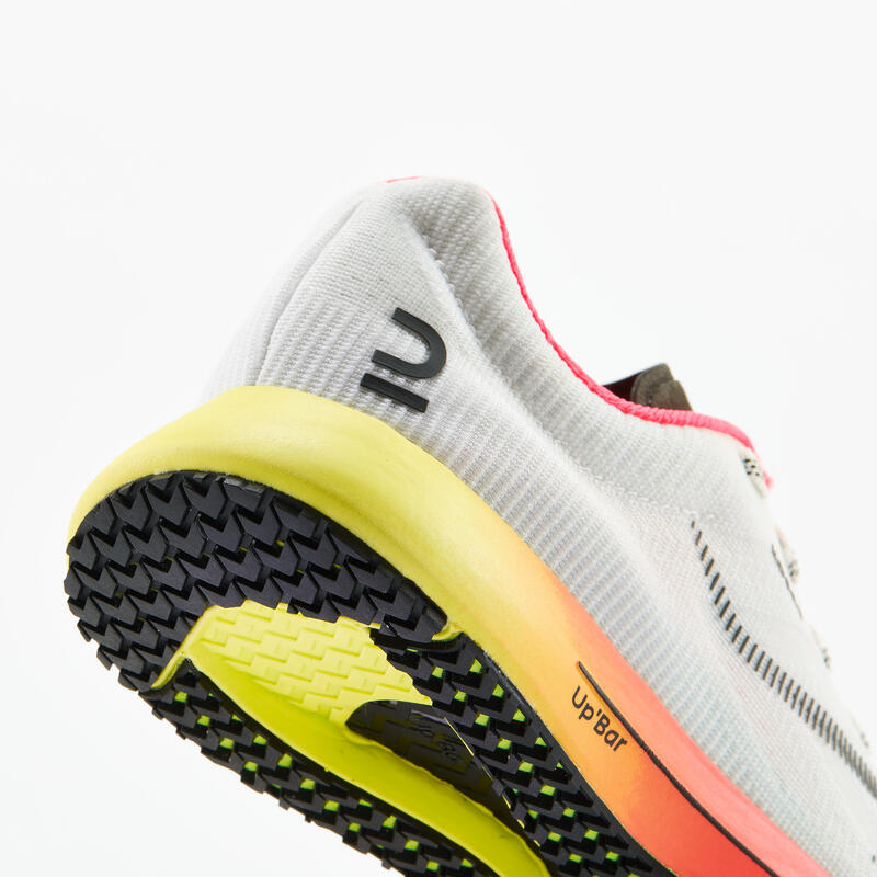 Scarpe running donna KIPRUN KD 800 bianco-rosa-giallo