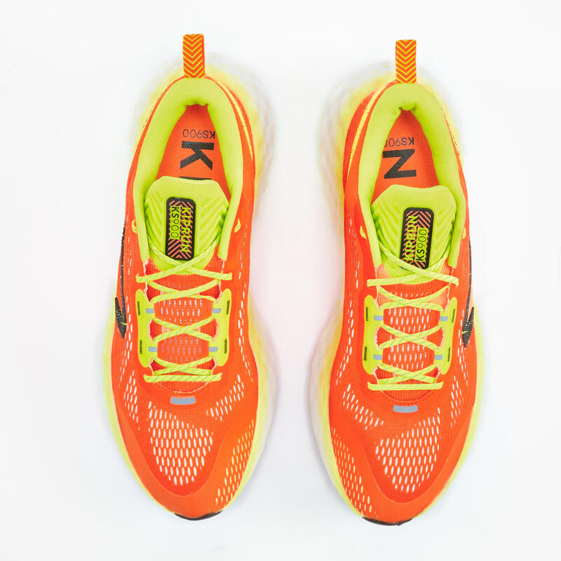 CHAUSSURES DE RUNNING HOMME KIPRUN KS900 ORANGE JAUNE