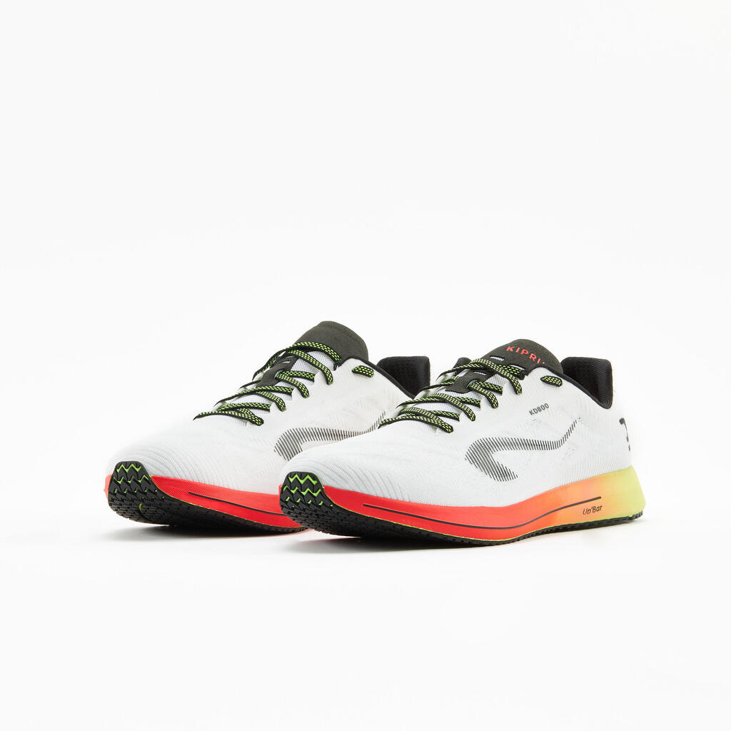 KIPRUN KD800 Men'S Running Shoes - White/Orange/Pink