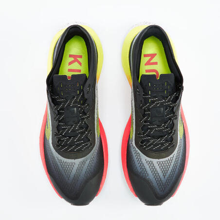 Кросівки чоловічі Kiprun Long KD500 2 для бігу чорні/рожеві/жовті