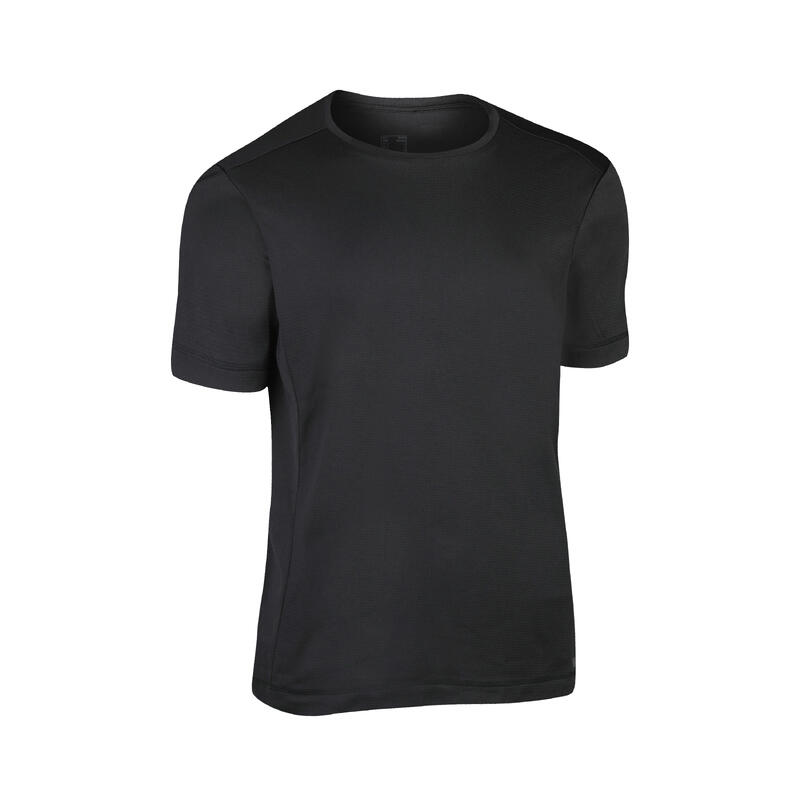 Camiseta running transpirable Hombre - KIPRUN 100 Dry Negro 