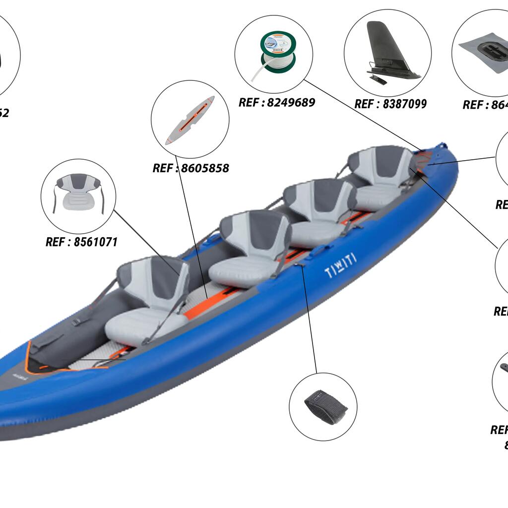 Inflatable 4 person touring Kayak High Pressure Bottom - X100+