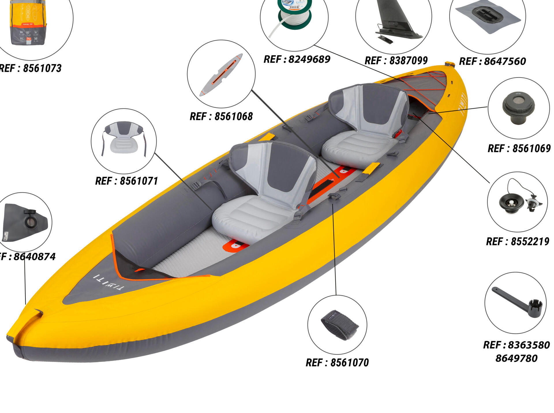 PRANCHA DE STAND UP PADDLE INSUFLÁVEL ALLROUND X100: instruções, reparação, peças sobresselentes