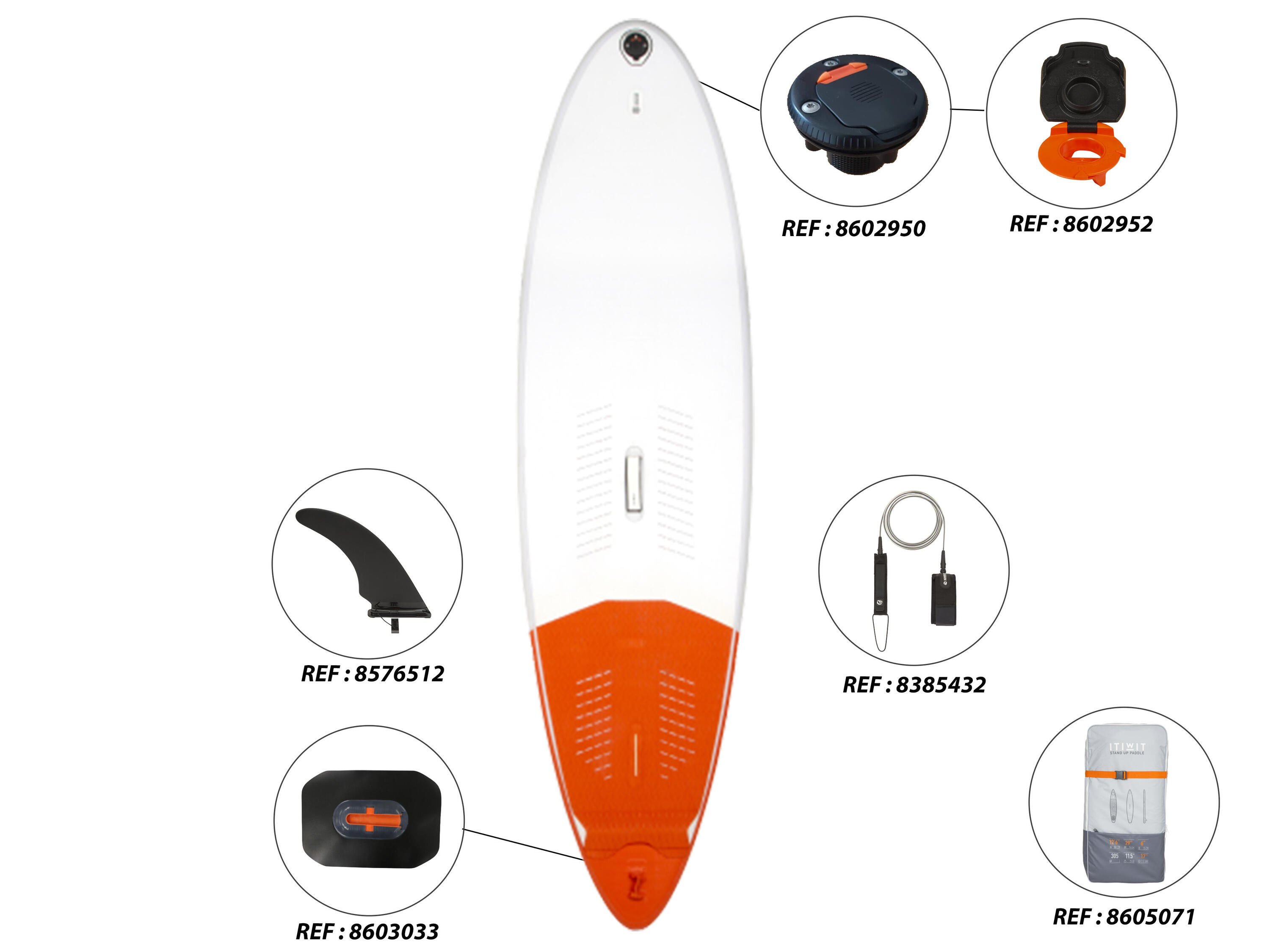 Surfing inflatable SUP minimalibu 500 / 9" 120L 6/30