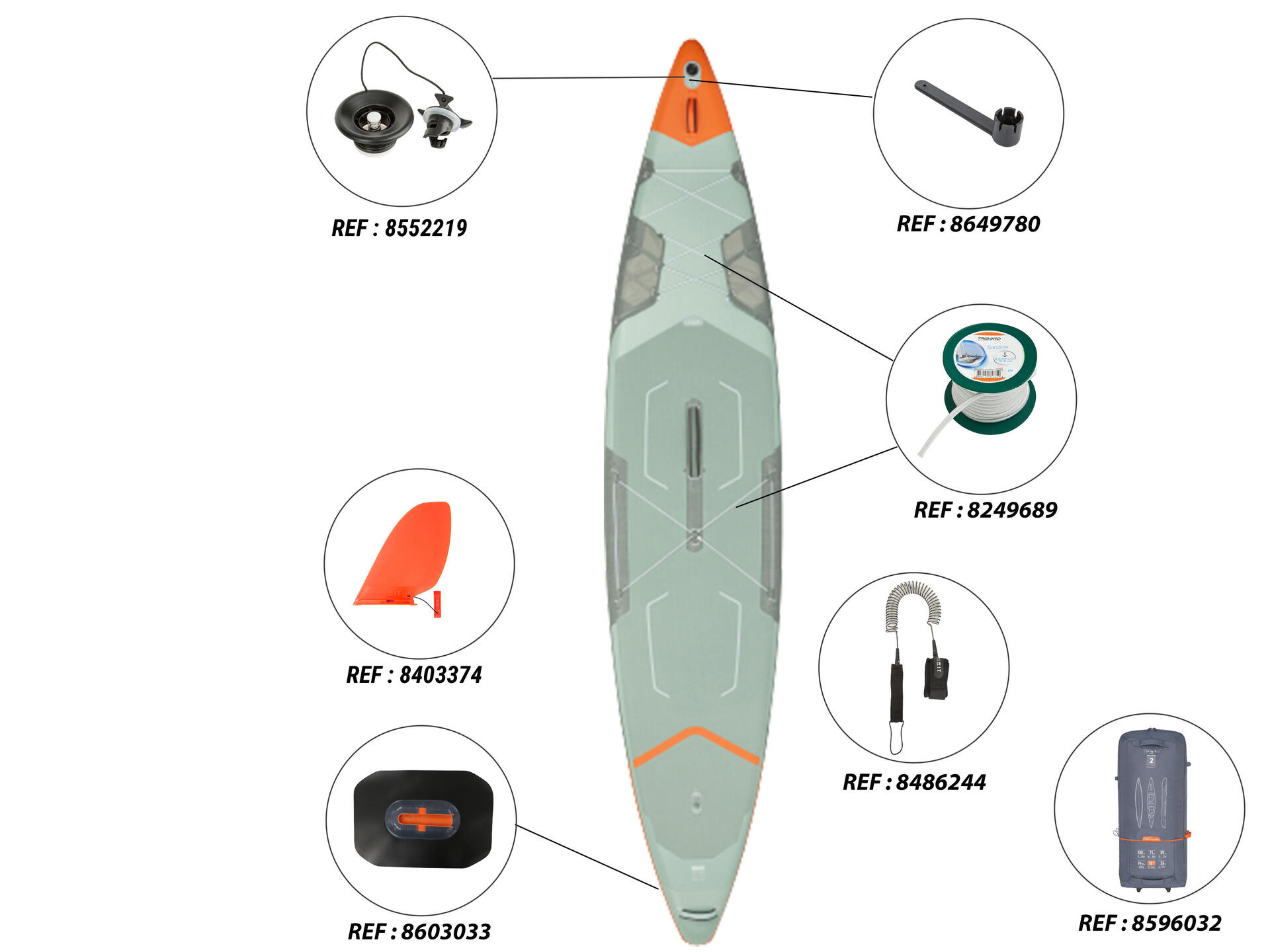 STAND-UP PADDLE GONFLABLE TANDEM TOURING X500