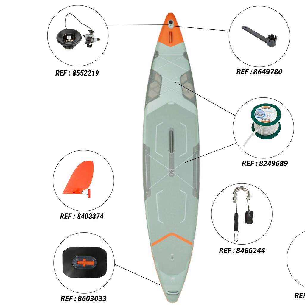 Inflatable tandem SUP made with reinforced dropstitch (15' -35