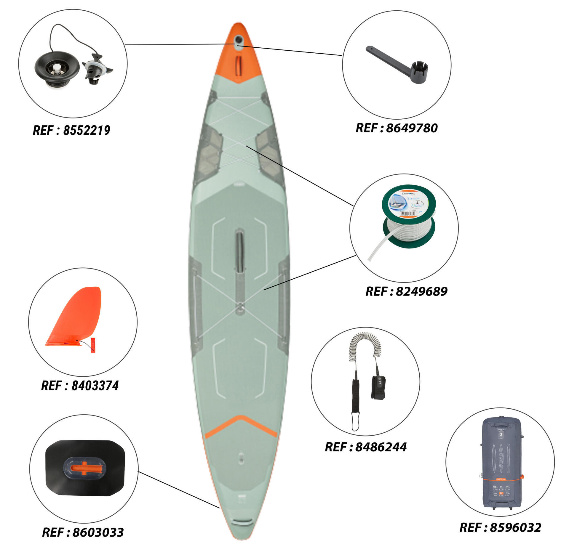 TANDEM INFLATABLE STAND-UP PADDLE BOARD X500