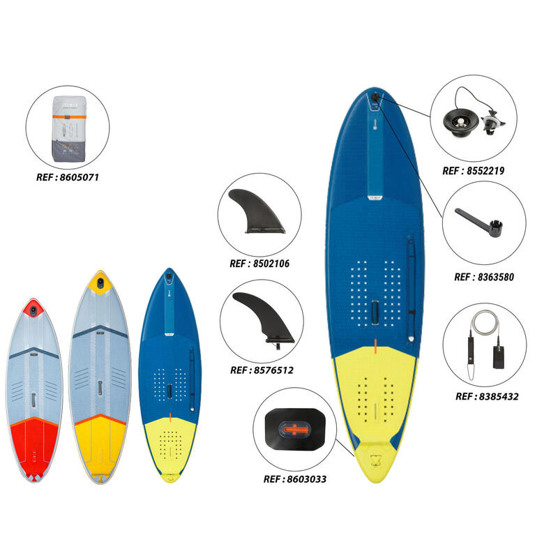 STAND UP PADDLE GONFLABLE LONGBOARD DE SURF 500 10' 140L BLEU