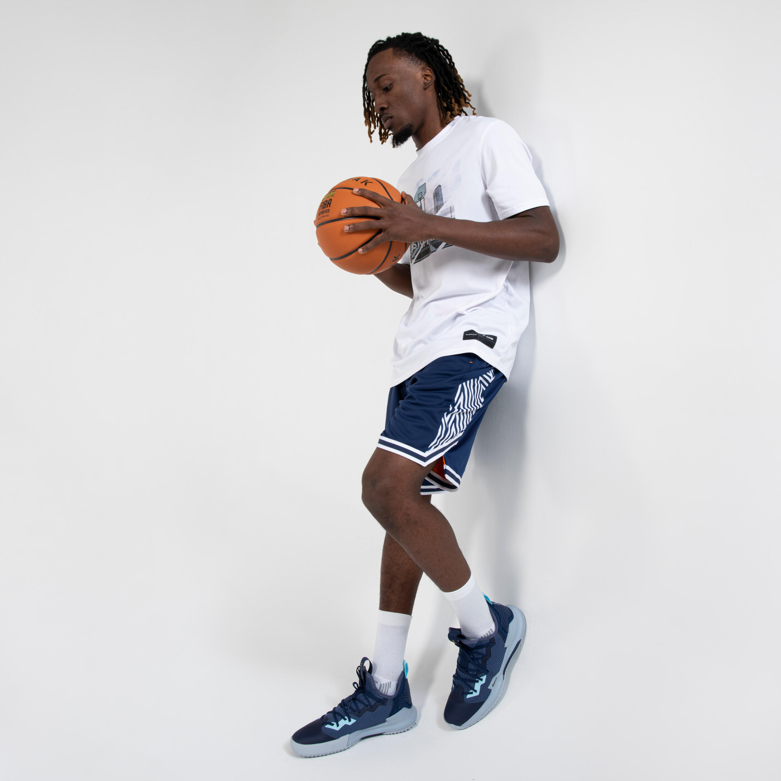 Men's/Women's Low-Rise Basketball Shoes Fast 500 - Navy/Light Blue 6/9