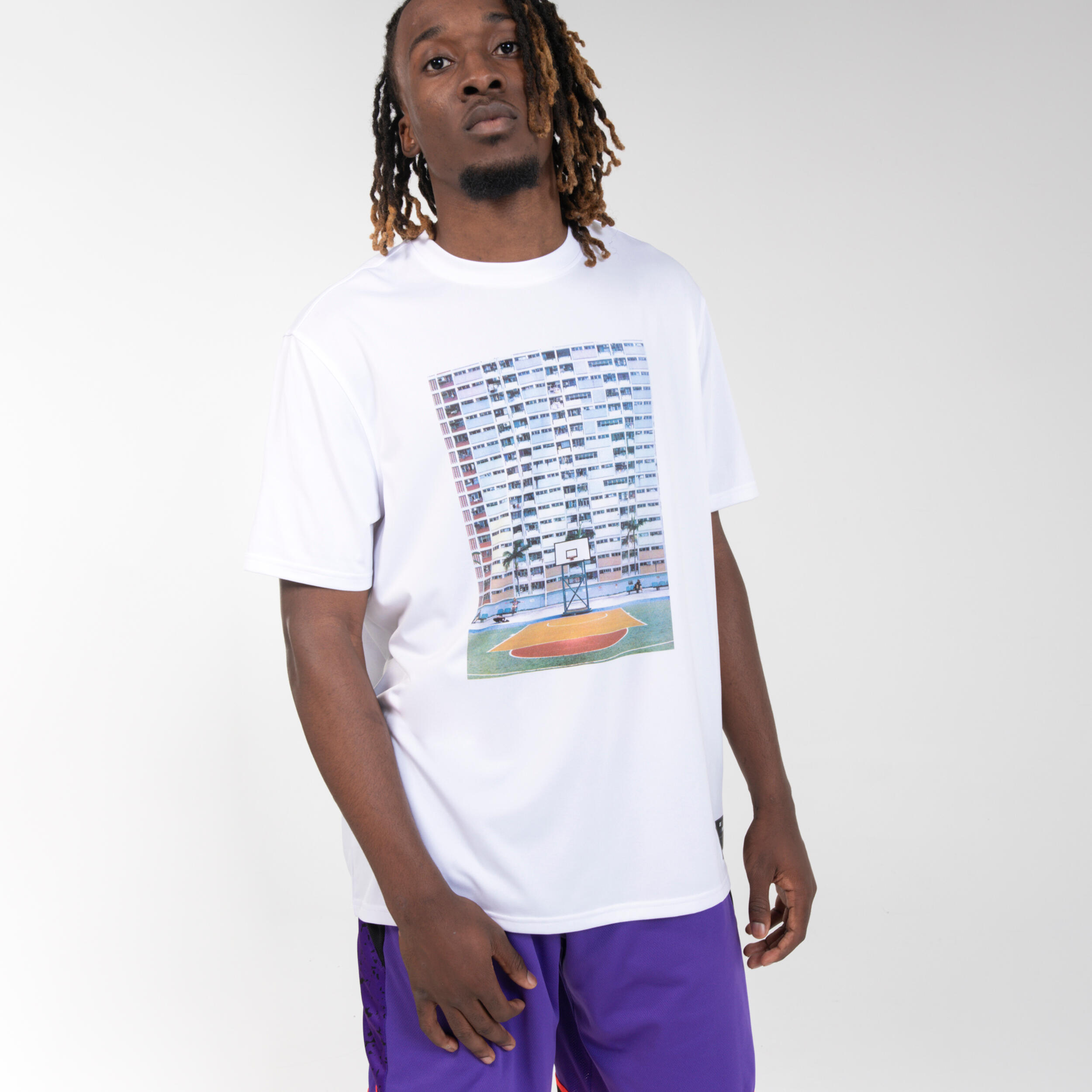 Camiseta Baloncesto Adulto Tarmak TS500 Fast blanca 5/10