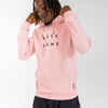 Sweatshirt mit Kapuze Basketball Hoodie H100 rosa/schwarz 