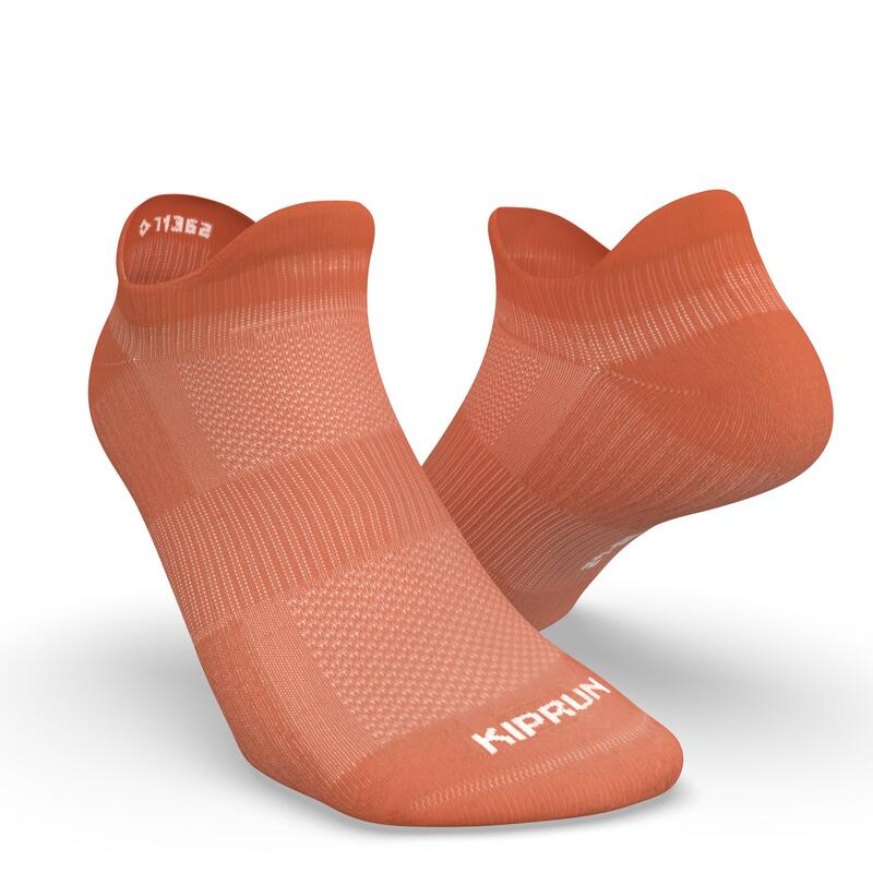 Run 500 Running Invisible Socks x2 - Coral Pink