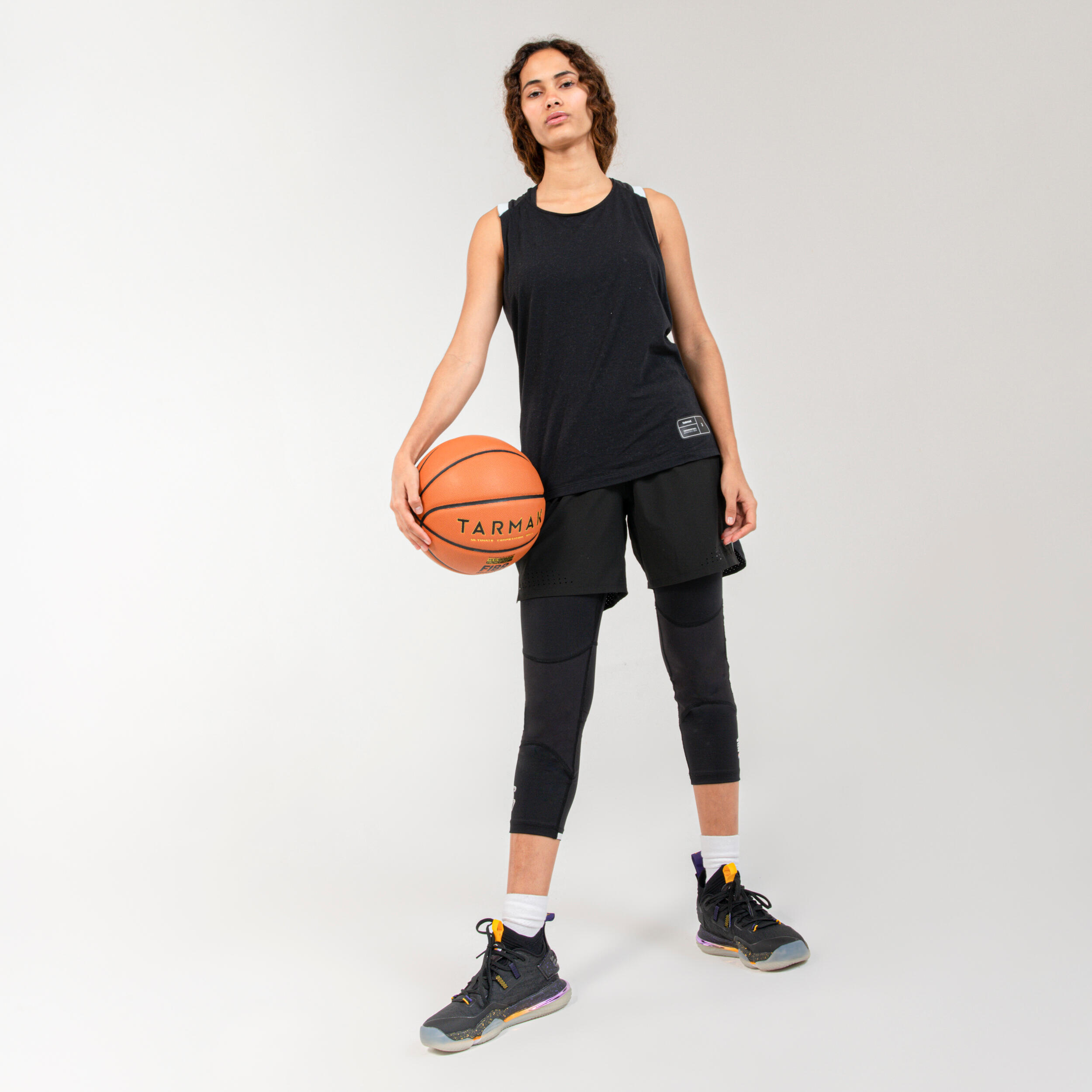 Women's Basketball Shorts SH500 - Black 56/79