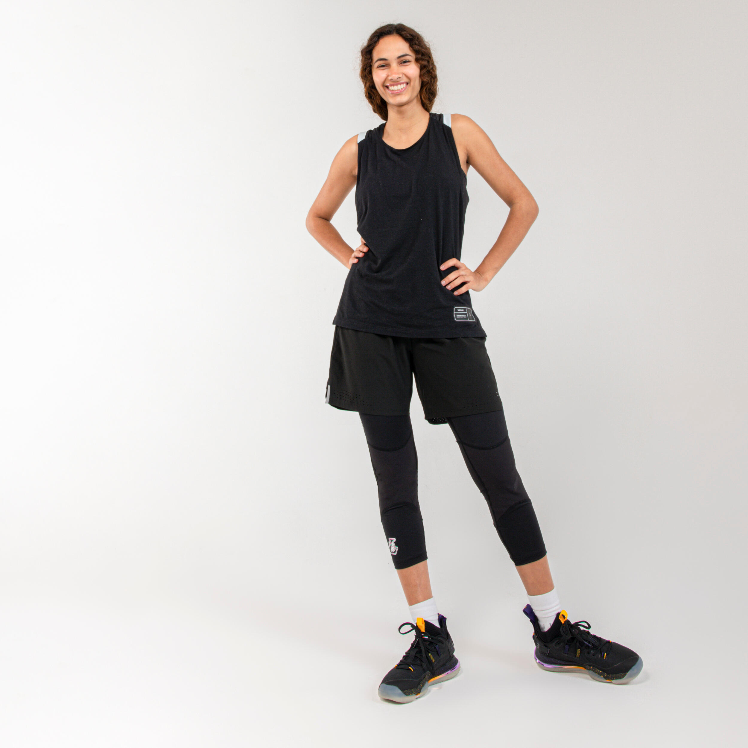 Women's Basketball Shorts SH500 - Black 53/79