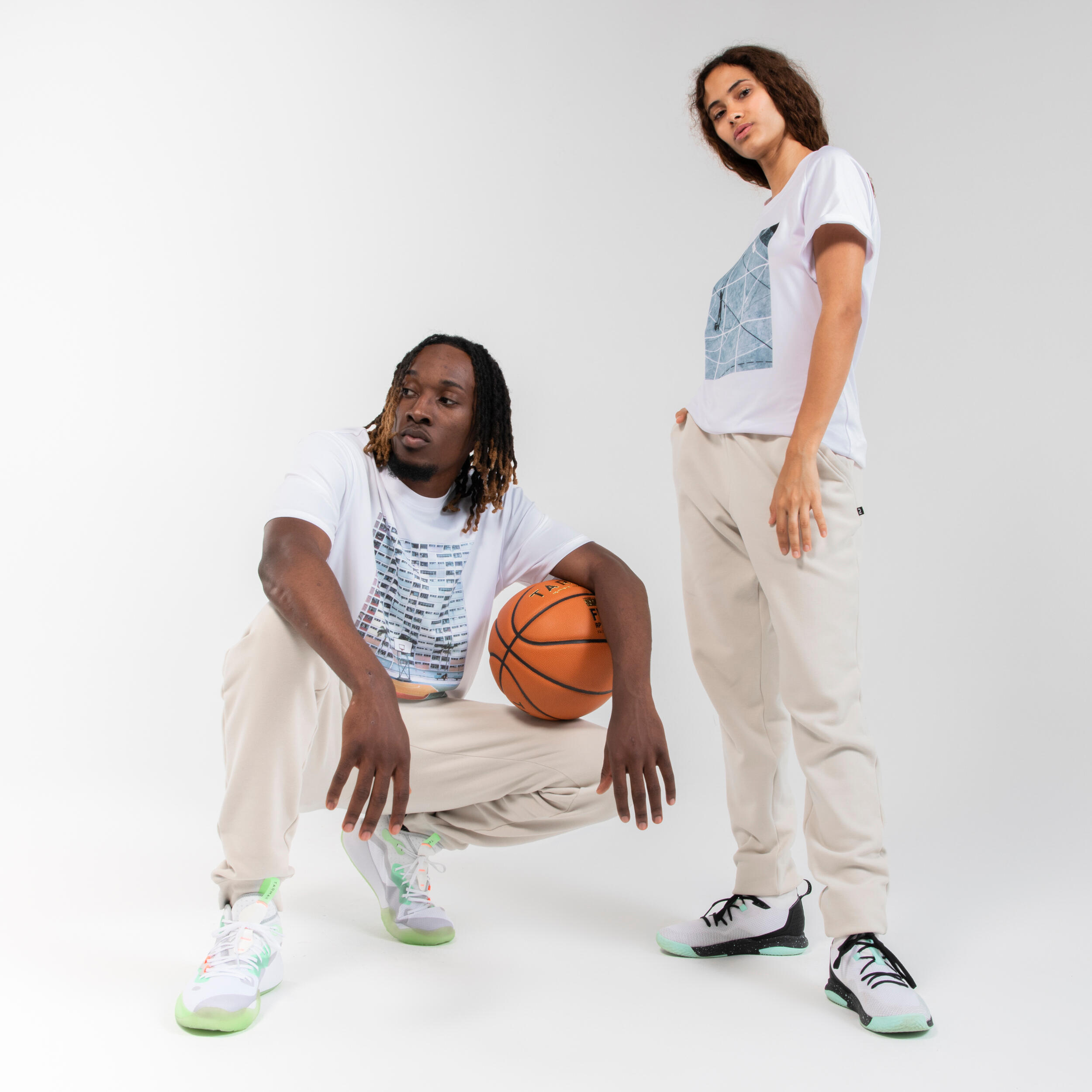 Camiseta Baloncesto Adulto Tarmak TS500 Fast blanca 3/10