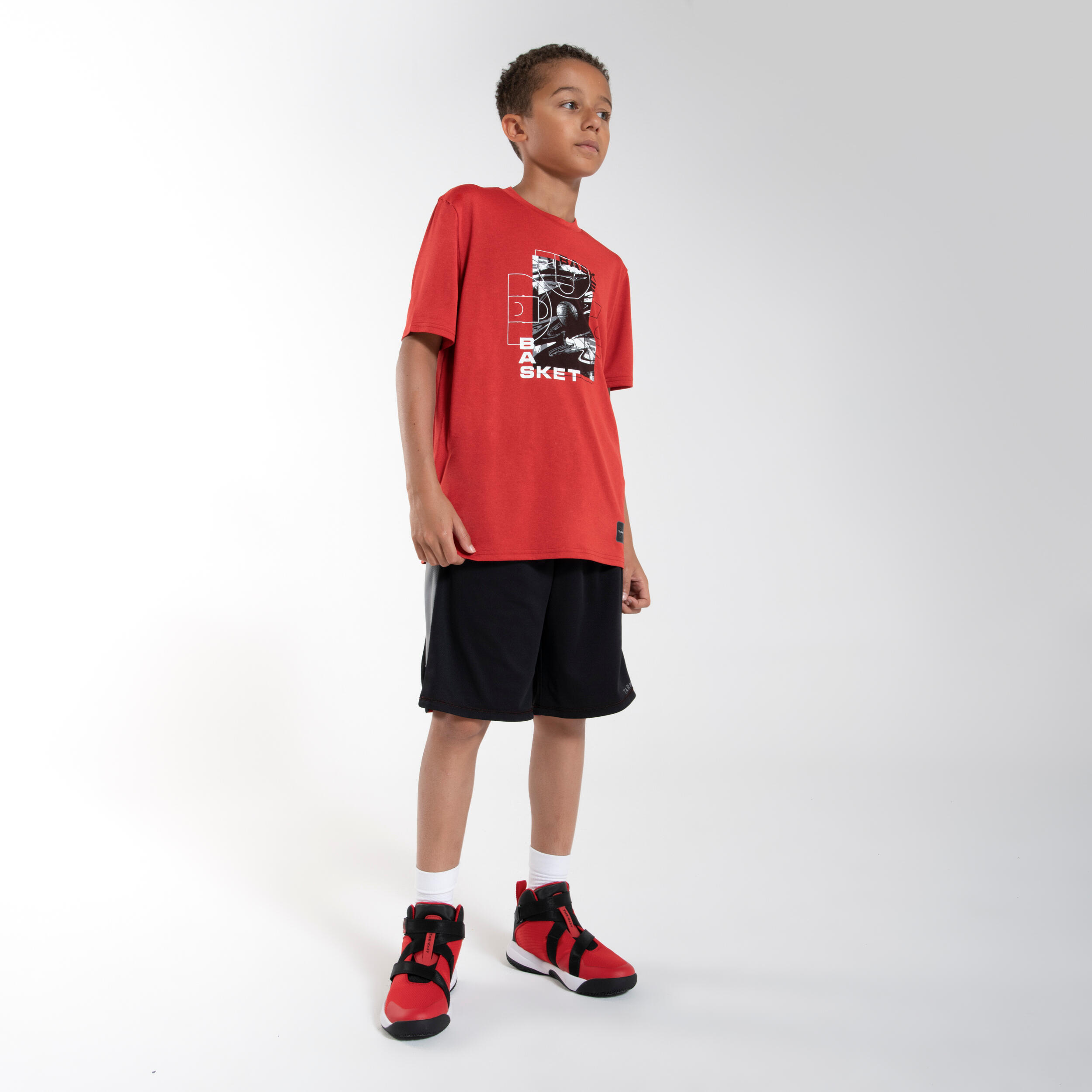 Kids' Basketball Shoes Easy X - Red 6/8