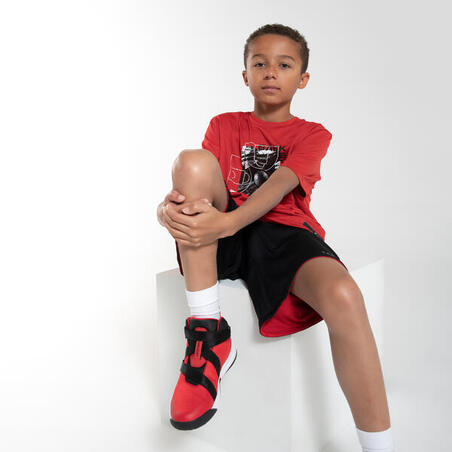 CHAUSSURES DE BASKETBALL ENFANT - EASY X ROUGE