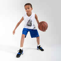 Basketballtrikot ärmellos TS500NS Kinder weiss Foto
