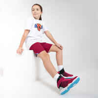 נעלי כדורסל לילדים דגם SE100  למתחילים - בורגונדי