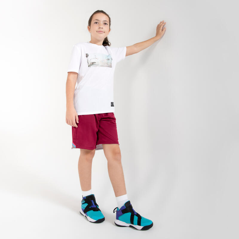 Boys'/Girls' Basketball Shoes Easy X - Turquoise/Purple