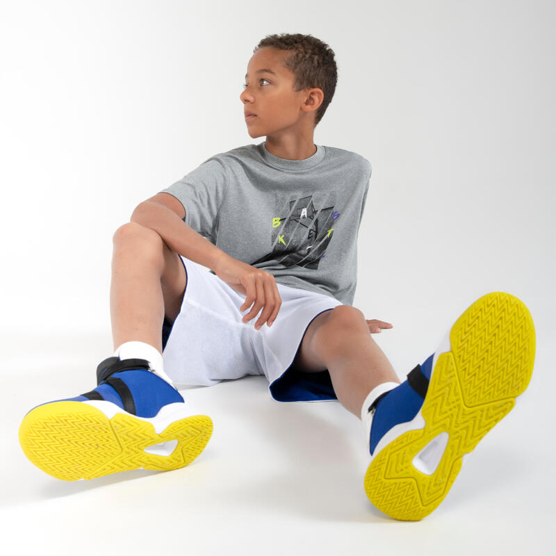 Scarpe basket bambino unisex EASY X blu-giallo