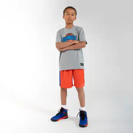 Kids' Basketball T-Shirt / Jersey TS500 Fast - Light Grey