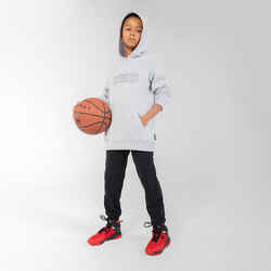 Kids' Basketball Hoodie H100 - Grey