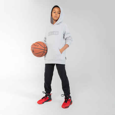 Kids' Basketball Hoodie H100 - Grey