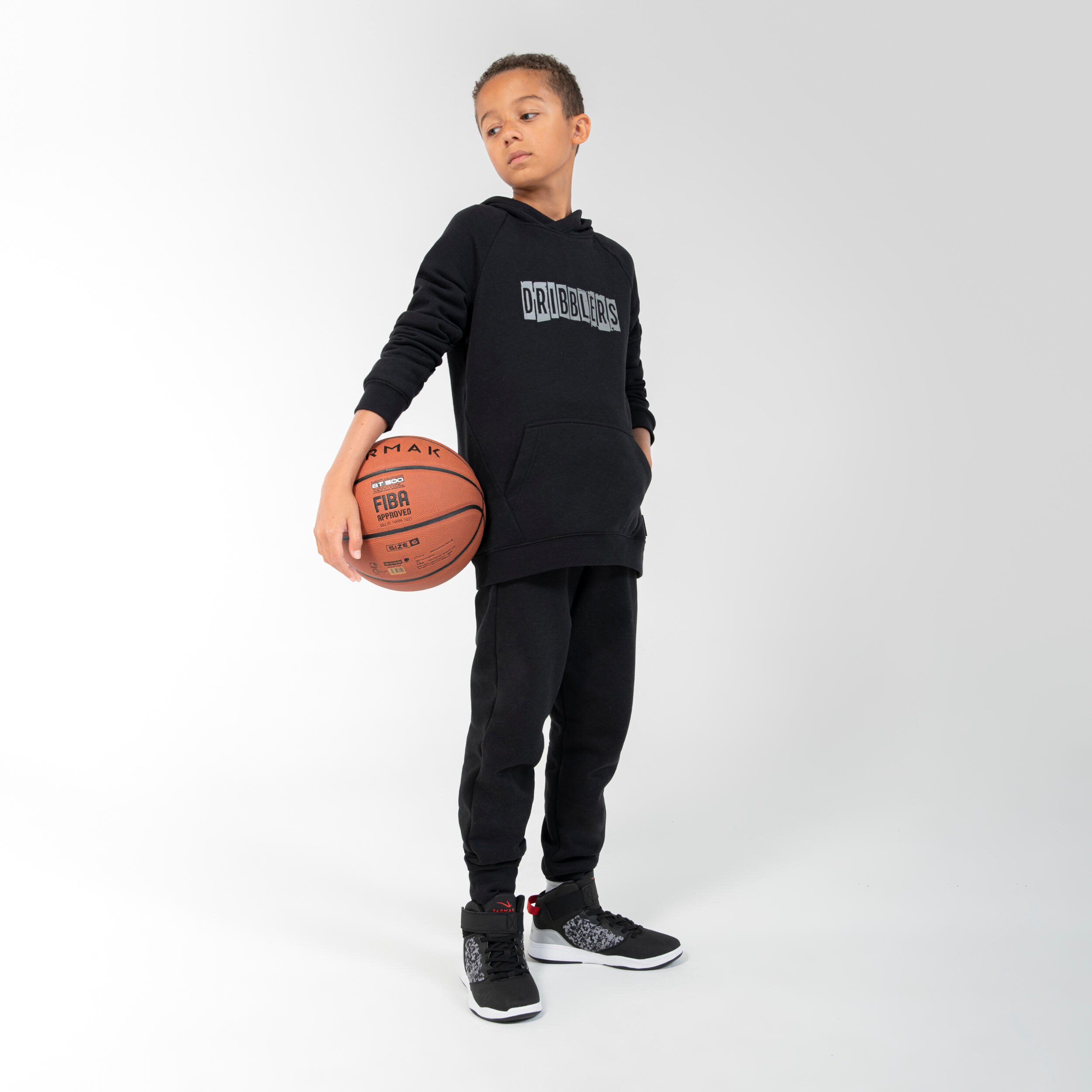 Kids’ Mid-Rise Basketball Shoes - SE 100 Camo/Black - TARMAK