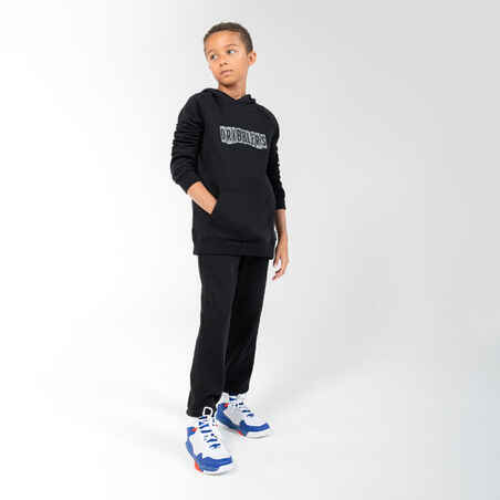 Kids' Basketball Tracksuit Bottoms P100 - Black