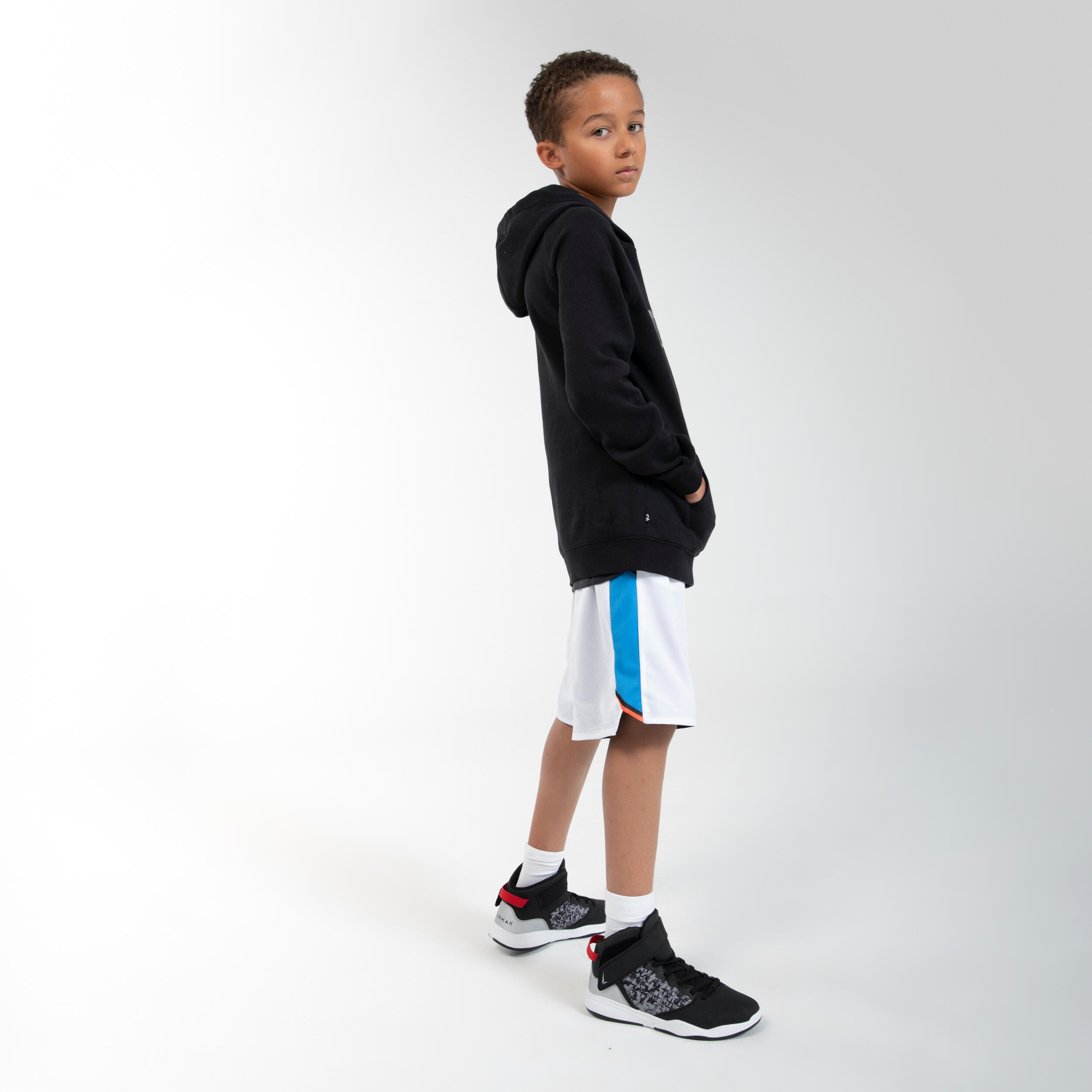 Zapatillas de baloncesto velcro Niños Tarmak Easy SE100 negras 5/7
