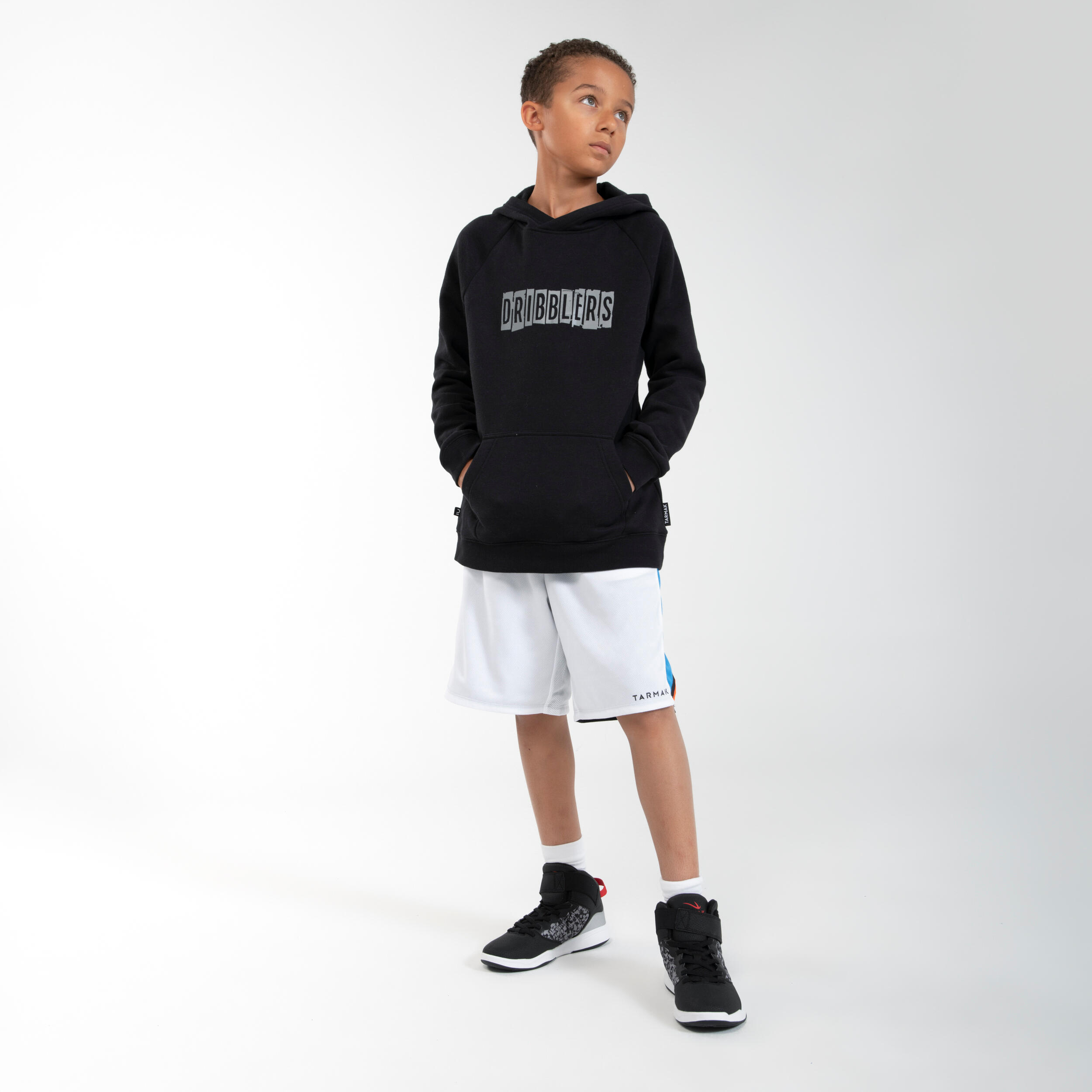 Kids’ Mid-Rise Basketball Shoes - SE 100 Camo/Black - TARMAK