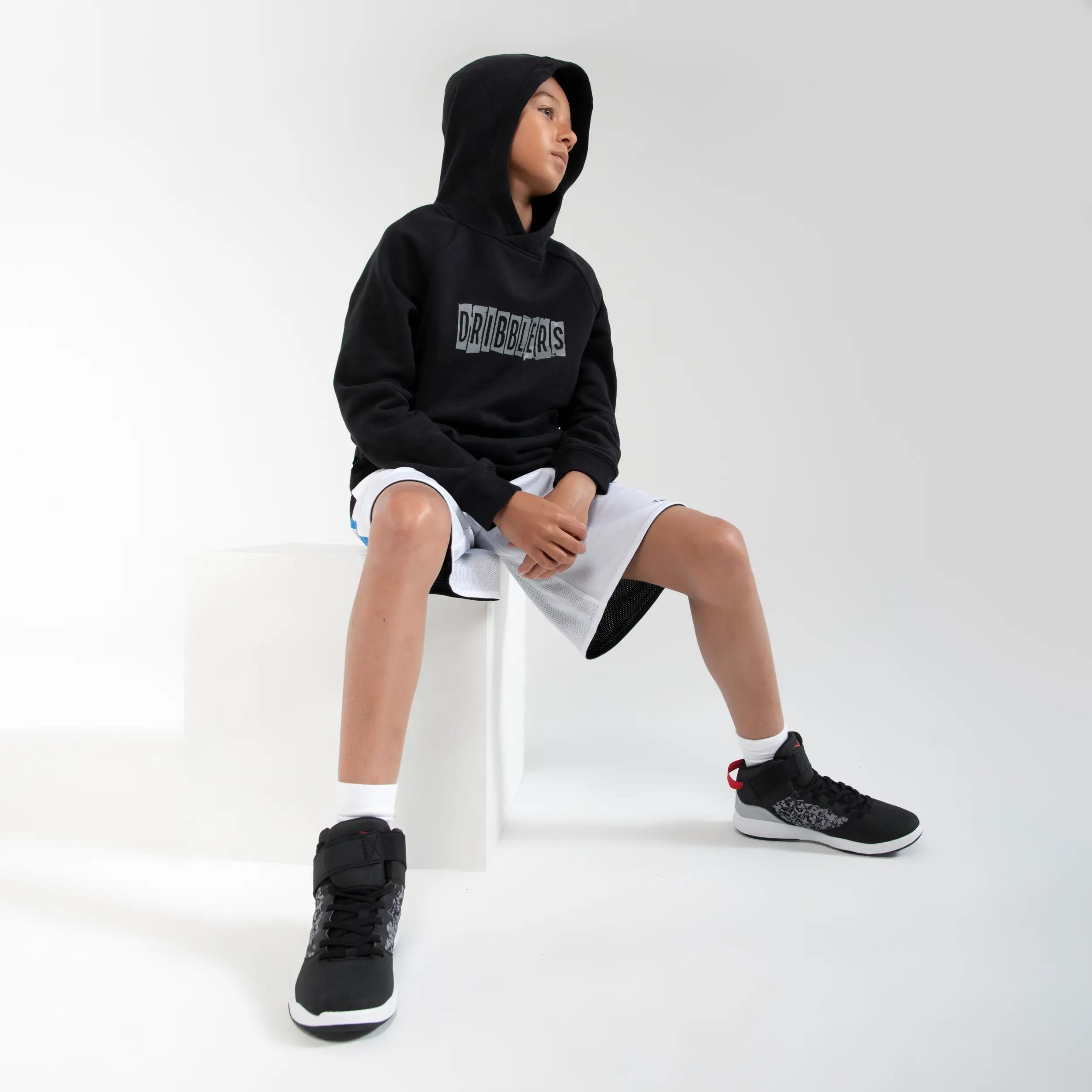 ZAPATILLAS DE BÁSQUETBOL NIÑO PRINCIPIANTE SE100 NEGRO 5/10