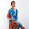 Kids Basketball Jersey Sleeveless T500 Blue Red