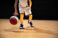 Basketballschuhe SS500M NBA Golden State Warriors Kinder weiss
