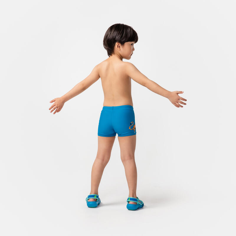 BOY'S SWIMSUIT - BOXER 100 PEP - TIGER BLUE