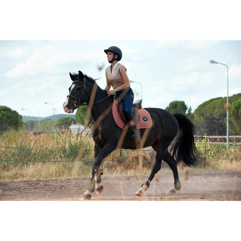 Legging équitation léger Femme - 100 bleu print
