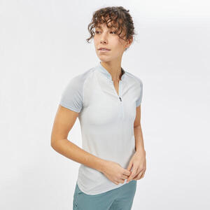 Camiseta de montaña y trekking Mujer con cremallera Quechua FH900