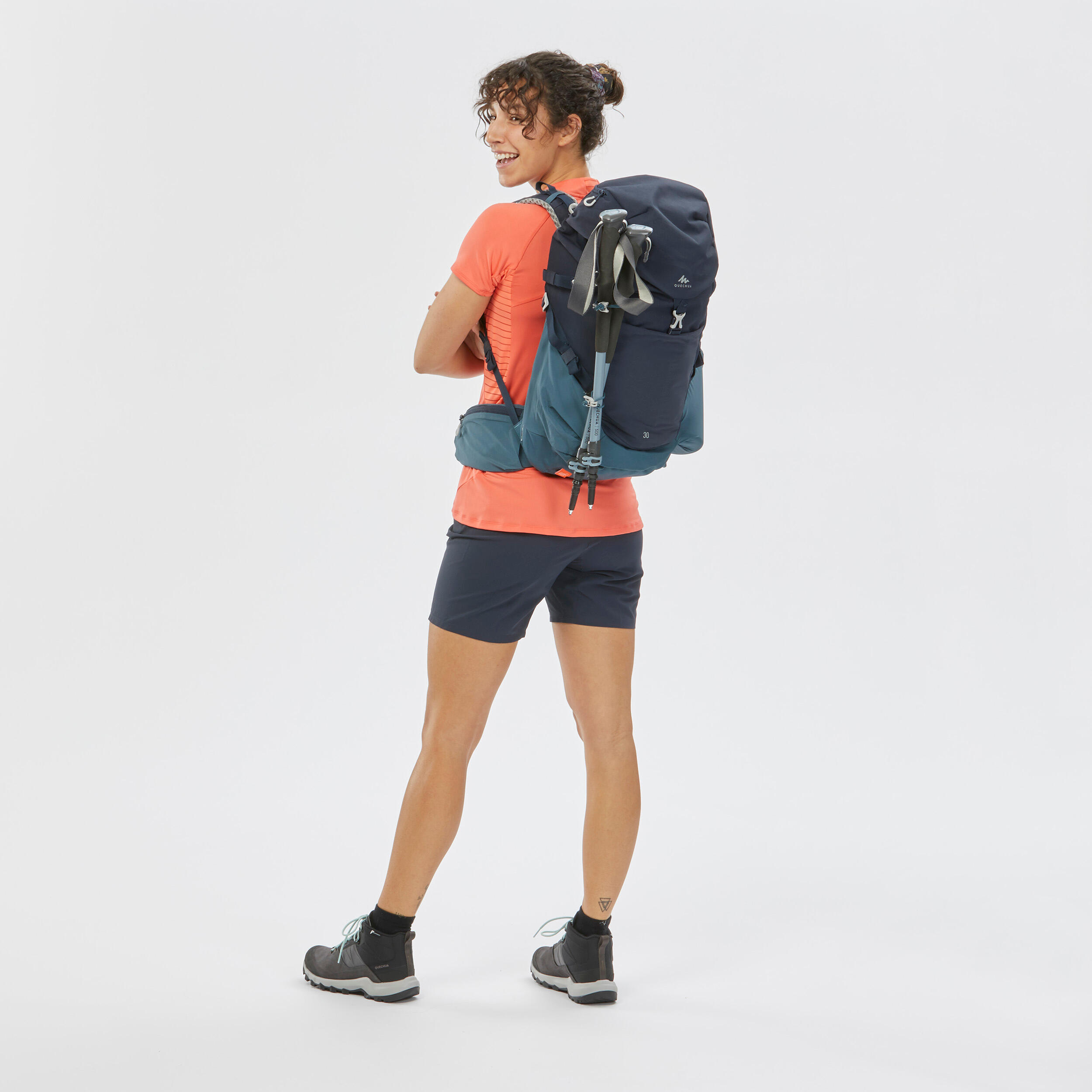 Hiking Backpack 30 L - MH 500 Blue - Dark blue, Storm grey - Quechua ...