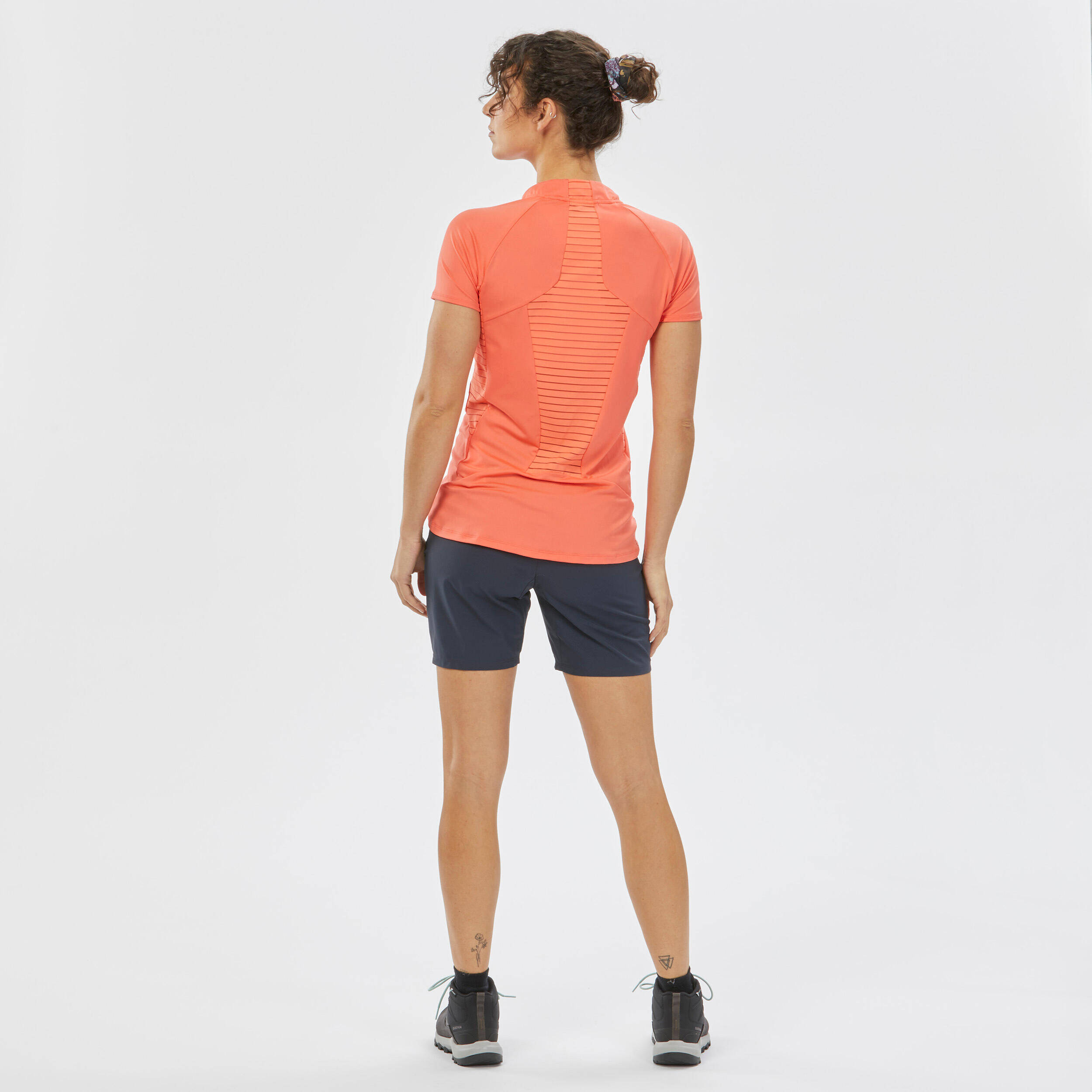 Women Dry Fit Lightweight Shorts Blue - MH100 -  3