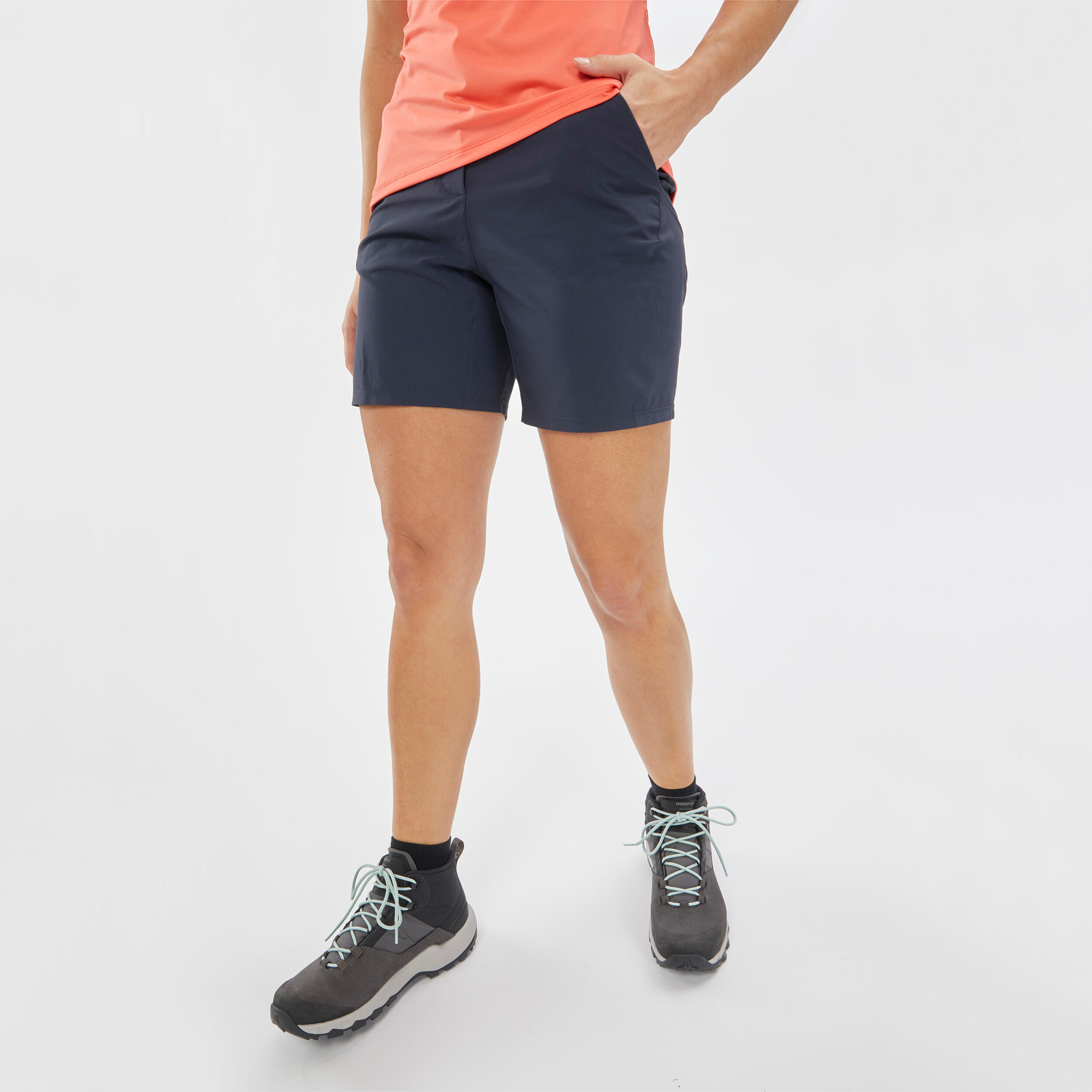 Short de randonnée femme – MH 100 bleu - QUECHUA