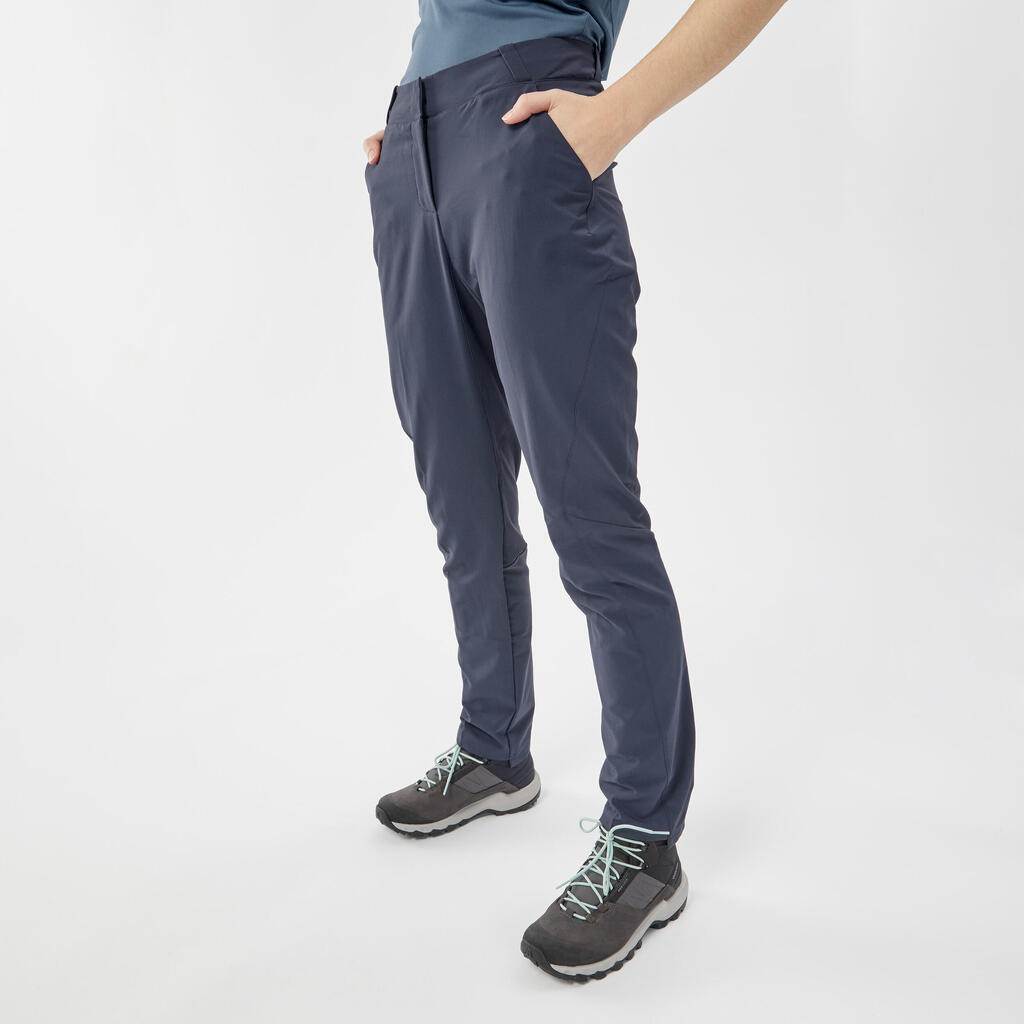 Wanderhose Damen Bergwandern - MH100 blau