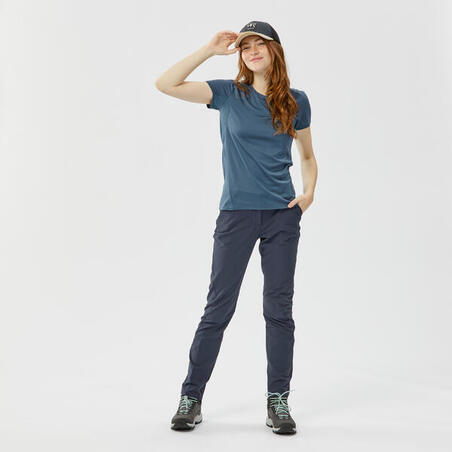 Teget ženske pantalone za planinarenje MH100