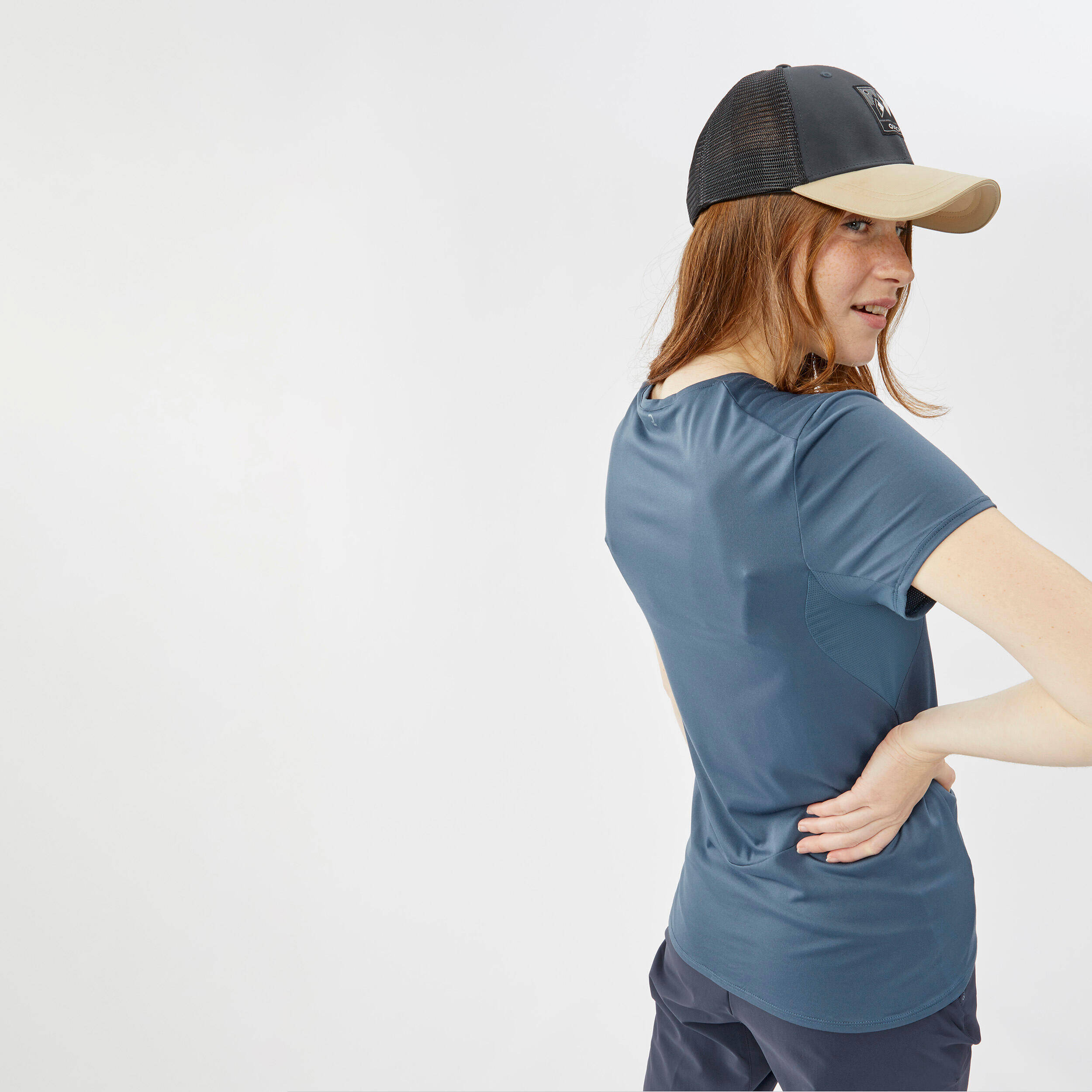 Women Lightweight Dry Fit Pants Dark Blue - MH100 -  3