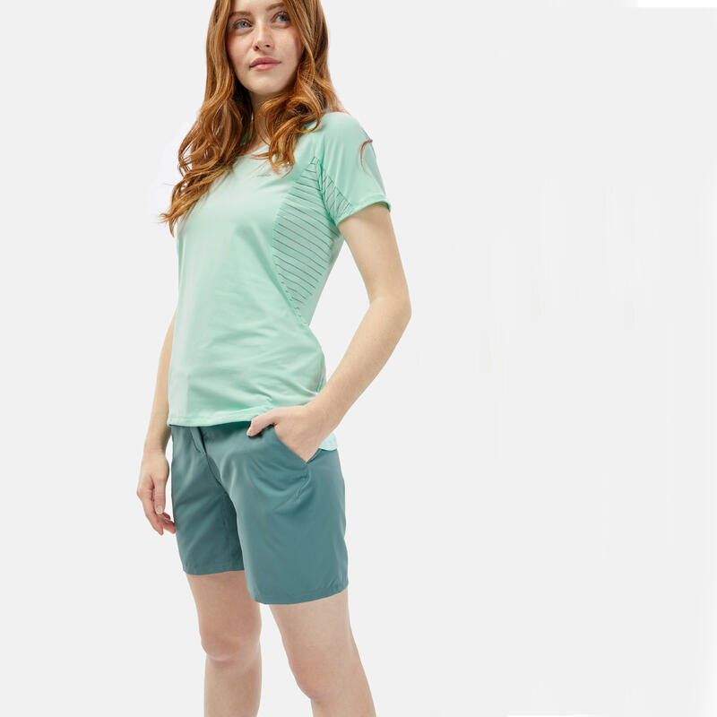 Wandershorts Damen - MH100 grün