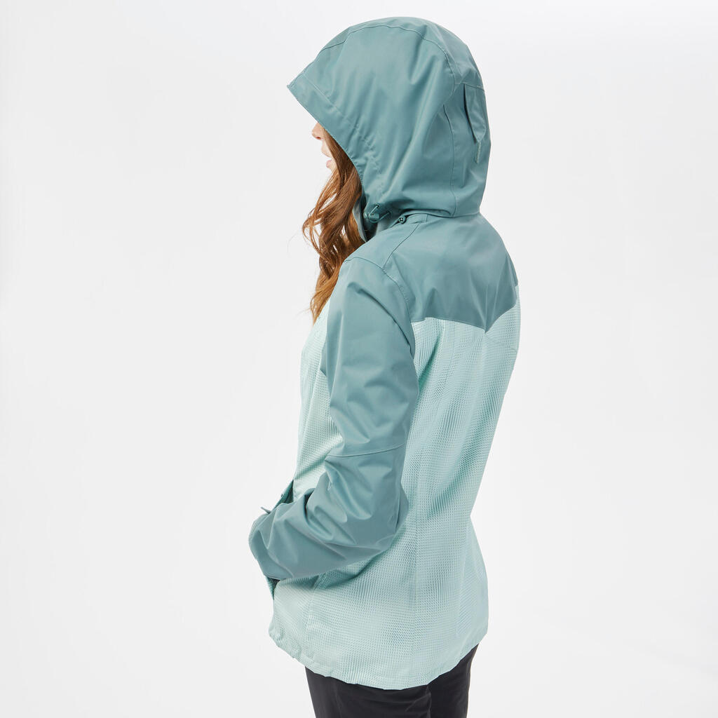 Women’s waterproof mountain walking jacket MH100